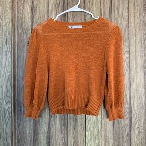 Brown knit Zara shirt